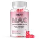 duwot NAC Gummies 600mg, N Acetyl Cysteine Supplement NAC Chewable for antioksidanter og immun støtte, Lunge og lever helse, Naturlig Jordbær Flavor, 60ct