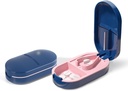 Pill Cutter Splitter, Kompakt Pill Cutter for små piller, Precision Pill Splitter for tabletter og vitaminer, Portable Pill Splitter for reise og daglig bruk (blå)