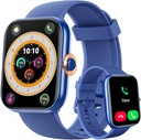 ENOMIR Smart Watch for kvinner menn (Svar/Spill) Kompatibel med iPhone/Android/Sporno, Alexa innebygd, [1.91" HD-skjerm] Vanntett Fitness Watch med hjertefrekvens/Sleep/SpO2 skjerm(Blue)