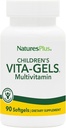 NaturesPlus Children's Vita-Gels Multivitamin, Naturlig oransje Flavor - 90 Softgels, Pakke med 2 - Glutenfri - 180 Total Services