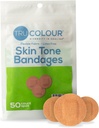 Tru-farge hud Tone Spot Bandages, Forseglbar pose (50 greve) - Fleksibel, Vanntett, PFAS-fri klesbånd Hjelp Beskytt Blister, Pimples, Pokes - Olive