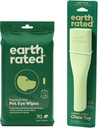 Jorden rangert Clean & Calm Bundle - Inkluderer 70 Fragrance-Free Pet Eye Wipes & 1 Stor Berikelse Toy