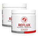 Reflux Digestive Supplement - Peach Mango Flavor - Hver tub = 30 Scoops = 30 Serveringer - Mukosal støtte for syreproblemer - med Mukosave FG og Slippery Elm Bark (2 tuber)