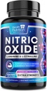 Nitric Oxid Booster 2560mg - Ekstra styrke L Arginine & Citrulline Supplement for menn og kvinner - Premium Muskel støtte Nitric Booster - Naturlig energi og hjerte helse støtte - 180 kapsler