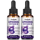 Liposomal vitamin B kompleks flytende sublingual B-vitaminer Supplement for kvinner forbedret absorpsjon Metylert B12,B1, B2, B3, B5, B6, Folat, Biotin for energi og immun støtte-4.0 oz