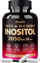 Bualle Myo-Inositol & D-Chiro Inositol Supplement (40:1) Bland for å støtte hormonbalanse for kvinner