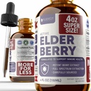 Rejuvica Health Active Elderberry 4oz XL Super størrelse - Advanced Elderberry Liquid Extract - Immune Support Drops - Vegan sukkerfri ikke GMO Tinktur