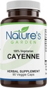 NATURES GARDEN ESSENTIALS Cayenne - 90 Veggie Caps med 500 mg økologisk Cayenne Pepper pulver