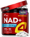 NAD Plus Supplement 1400mg - NMNH Supplement Alternativ Støtter Sunn Aging Complex med Nikotinamid Riboside & Gotu Kola, kollagen - Kraftig NAD + Formula for energi, hud og kognitiv, 60 Caps