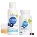 Core Med Science Liposomal Glutathione Myk Gels & flytende Supplement Bundle for energi, Hjernehelse, Hud og lever Helse