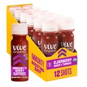 Vive Organic Immune Support Elderbær Shot, Kaldpresset Turmeric & Ginger, Glutenfri, Vegan, Immunitet Boost Elderberry, 2 Fl Oz (Pack of 12)
