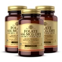 Solgar Folate 666 mcg DFE (Folic Acid 400 mcg) - 250 tabletter, pakke med 3 - Prenatal støtte - Ikke-GMO, Vegan, Glutenfri, Dairy Free, Kosher - 750 Total Services