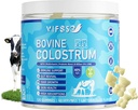 Gras Fed Colossum Supplement 2000mg, 120 Gummies Sukker Gratis 40% IgG Bovine Colossum Gummies + Probiotika, Multivitamin Etc for immunstøtte, Gut støtte, hår og hud