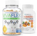 TerraForm Ernæring Joint Relief Combo Pack – Vivaflex Plus Turmeric Curcumin – Beste felles kosttilskudd for å hjelpe Ease Joint Discomfort & fremme mobilitet – 1 måneds forsyning