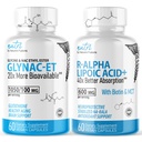 Naturens Fusjoner GlyNAC-ET (60 kapsler) - R Alpha Lipoic Acid 600 mg (60 kapsler) - Anti Aging Bundle