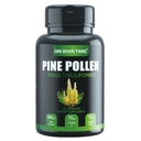 Pine Pollen Supplement wtih Ginger Root og vitamin C, 99% Cracked Cell Wall,120 Veggie Kapsler,Focus & Immune Forbedre for kvinner og menn