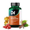4-i-1 Golden Berberine Supplement med Ceylon kanel bitter Melon Ginkgo, Øker immunitet, Gut & hjerte helse,60 kapsler for metabolisme støtte,Made i USA