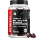 Testosteron Supplement for menn for muskelvekst, utholdenhet og ytelse | Testosteron Booster Muscle Builder for menn | Test Boost Max med Tongat Ali | Test Booster & Mannlig Forbedring | 60 Gummies