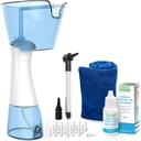 Elektrisk Ear Wax fjerning Kit av Tilcare - Oppladbar ørerensemaskin for øret irrigasjon - Komplett øret flush Kit for voksne og barn - ørelavingssystem med øredråper, Otoskop, håndklær og 30 tips