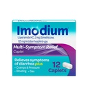 Imodium Multi-Symptom Relief Caplets, Loperamide Hydrochloride & Simetikon Anti-Diarreal medisin for lindring av diarrea, gass, blauting, Cramps & Pressure, HSA/FSA kvalifisert, 12 ct