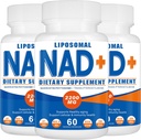2200 mg Liposomal NAD+ Supplement, NAD Supplement for Cellular Energy, Aging Defese, 180 Kapsler