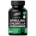 Chlorella Spirulina Powder Capsules 3000 mg BMAA Gratis Purest Blå Grønn Algae - Best Naturlig Detox Raw Vegan vitaminer Protein Grønn Supermat - Laget i USA