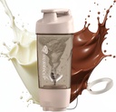 Hurricup 22 Oz Protein Shaker flaske for proteinblandinger, BPA gratis protein Shaker kopper for proteinshakes, Whey pulver smoothie kopp for preworkout Mixer flaske, Gym tilbehør for kvinner og menn, Grå