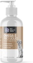 Omega 3 Fiskeolje for hunder - Omega 3 Pro Hud og Coat Hunde Fish Oil Supplement v/Pump - Fish Oil Hunde Omega 3 Supplement - EPA & DHA Fatty Acid Fish Oil for hunder Hud og Coat - 8 oz
