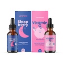 JoySpring Vitamin C dråper for barn - immunstøtte med sink og eldrebær og søvnBerry Melatonin for barn med eldrebær