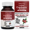 CranEaze®: Cranberry Juice Extract Plus D-Mannose – 36 mg PAC, 100% løselig PAC - støtter urinveistrakt helse – mest effektive Cranberry Pills for kvinner, UTI Cranberry Supplement - 60 kapsler