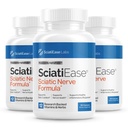 SciatiEase Sciatic Nerve Helse Støtte Supplement - Nerve Support Formula med AlphaPalm, Pea, Vitamin B Complex, Alpha Lipoic Acid 300 mg - 3 flasker