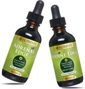 Go Nutriens Adrenal Edge & Nascent Iodine Supplement | Høy potens flytende dråper - Ikke-GMO, Glutenfri Iodin Edge Supplement | Energi & tretthet Supplement Cortisol Manager flytende dråper