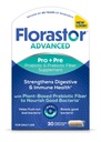 Florastor Advanced Pro+Pre Daily Probiotic and Prebiotic Supplement for kvinner og menn, Boosts Gode Bakterier, Saccharomyces Boulardii CNCM I-745 (30 kapsler) (Pack of 1)
