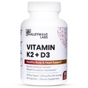 Vitamin D3 K2 Kapsler - 2-i-1 vitamin K2 MK7 100 mg + VIT D3 5000 IU (125 mg) Kosttilskudd for støtte bein, tenner, muskel og immun helse støtte*, 60 teller