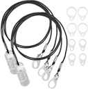 Medca hørselshjelp Clips - Beskyttende holdere med Anti Lost Lanyard Cord - Rope med loops og klipp og sikkerhetsklipp Ideell for bak øret høreapparater og personlige lydforsterkere, (pakke med 2)