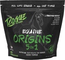 ROGUE PET SCIENCE Opprinnelser 5-i-1 Hestetilskudd - Pelletet Equine Food Topper m/Naturlig Omega 3 Fiskeolje - støtter Gut Helse, Ulcer Relief & Joints-hjelp Allergier, Hud og Coat Helse (5 lbs)