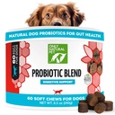 Bare naturlige dyr probiotiske hund og katt Supplement - Digestiv & Gut helse Enzyme Formel, Puppy & Canine Digestive Chews, Best for mage Relief & Gass Aid - Mykt Chews, 60 greve.