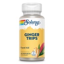 SOLARAY Ginger Trips Reisehjelp | Root Extract | Sunn Digestive Support m/Honey, Stevia & Molasses | 60 Chewables