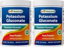 Beste Naturals Kalium Gluconate 1lb pulver (1 LB (pakke med 2))