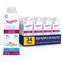 Nepro Nutrition Shake for personer på dialyse, 19g protein, 420 kalorier, Vanilla, 8 fl oz, pakke med 24