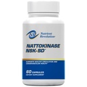 NSK-SD Nattokinase - Cardiovaskulær støtte - høy potens Nattokinase Supplement - Optimerer sirkulasjon, ikke-GMO, vegetarisk, JHFA & JNKA anerkjent - 60 Ct
