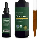 Global Healing Center - Selenium 200mcg, Selenium Supplement Drops med organiske ingredienser, Antioksidanter for Thyroid og immunstøtte, ikke-GMO & Glutenfri, for menn og kvinner - 2 Fl Oz