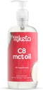 Kiss min Keto MCT olje C8 – 32 oz ren C8 MCT olje keto brensel – flaske med pumpe – høy oktan Caprylsyre – keto ren MCT kokosolje – flytende kokosnøtt MCTOil ren