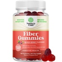 Fiber Gummies for voksne - Chicory Root Supplement med prebiotisk støtte for Gut & Digestive Helse - Oppløselig Digestion Kapsler for magen Forskrift & Immune Aid - Sukker Gratis & Vegan - 120 Count