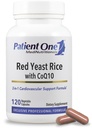 Pasienten én rød yeast ris med coQ10 | Supplement for å støtte hjertehelse og sunn lipidmetabolisme* | 600 mg RYR og 50 mg CoQ10 | 120 kapsler