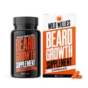 Wild Willies Beard Growth Vitaminer - Naturlig BioSitol ASX Complex Beard Growth Kosttilskudd for menn - 60 kapsler Anti Hårtap piller - Supplement for Fuller Thicker Beard Support, Forhindre itchiness