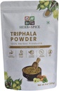 Triphala pulver ikke GMO, Glutenfri, 100% rå, utgitt fra India, Herbal formel av Amla, Haritaki, Bibhitaki, pakket i forseglbar Zip Lock Pouch (227 gram)
