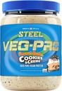 Steel Supplements Veg-PRO | Vegansk Protein pulver, Peanut Smør Cookies & Creme | 25 serveringer (1.93lbs) | Vegansk Protein pulver med BCAA Aminosyre | Non Dairy