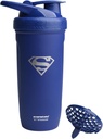 Smartshake DC COMICS reforce rustfritt stål protein Shaker flaske 900 ml | 30 oz - Leakproof Skrue-on Lid - BPA Gratis – Unisex - Ikke-isolert - Superman Logo