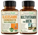 Vegan Glucosamine Chondroitin MSM felles støtte Supplement og komplett multivitamin for menn